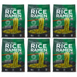 Six packages of Lotus Foods Jade Pearl Rice Ramen on a white background