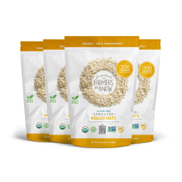 One Degree Organic Foods Sprouted Rolled Oats, 45 oz (Case of 4)