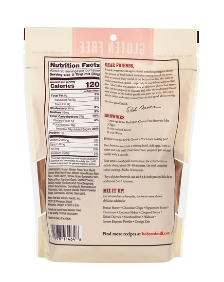 Bob's Red Mill Gluten-Free Brownie Mix, Classic Chocolate, 4 Pack, 21 Oz.