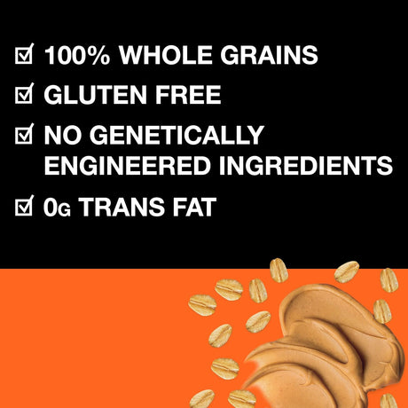 Product label with nutritional information and ingredients on a black and orange background