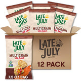 Late July Snacks Multigrain Sea Salt Tortilla Chips, 7.5 Oz. (Pack of 12)