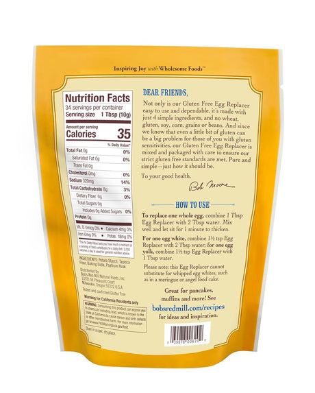 Bob's Red Mill Gluten-Free Egg Replacer, 12 oz, Pack of 5