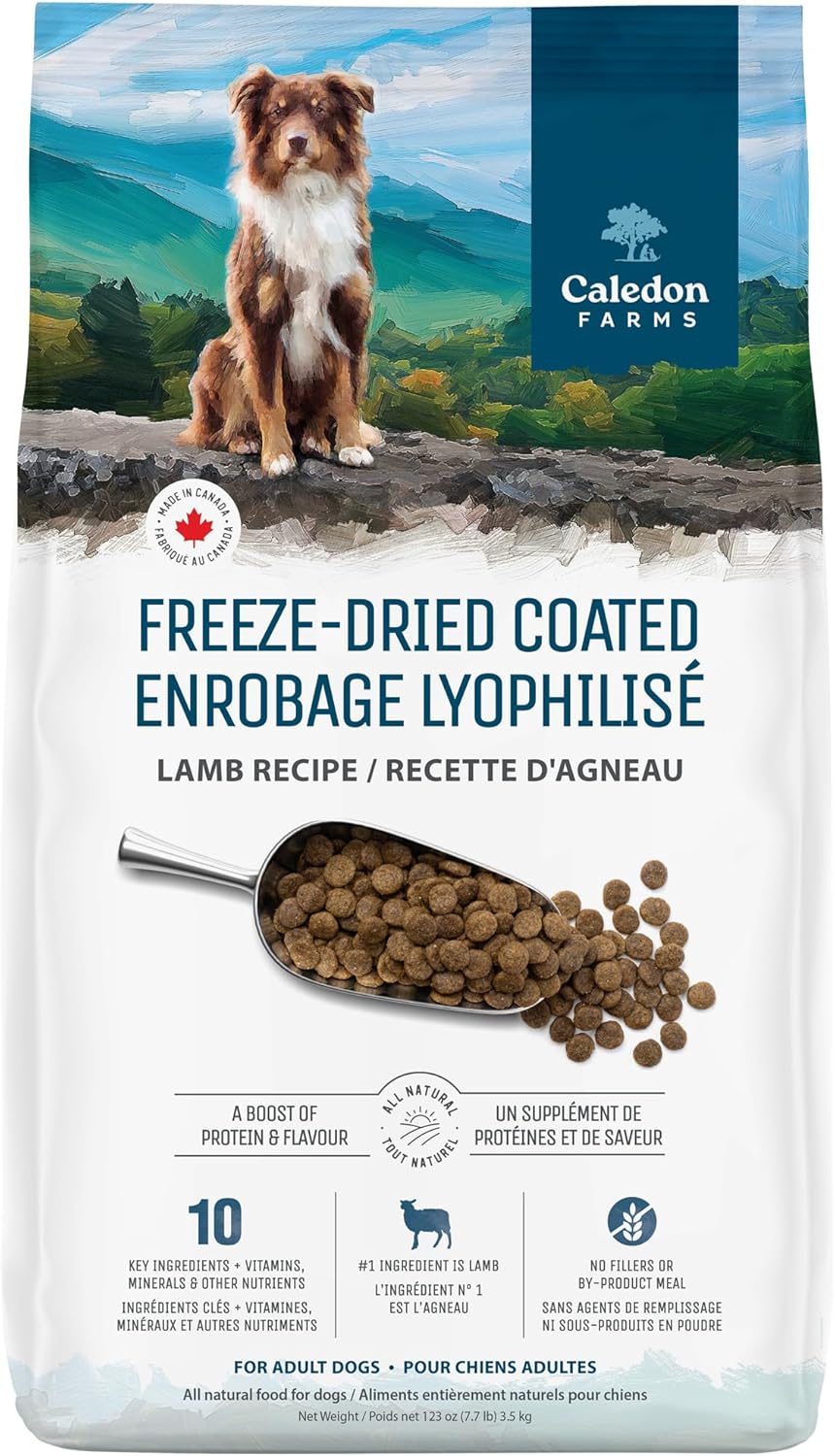 Caledon Farms - Freeze Dried Lamb Dog Treats, 4.05 oz (Case of 6) - Natural Protein Snacks