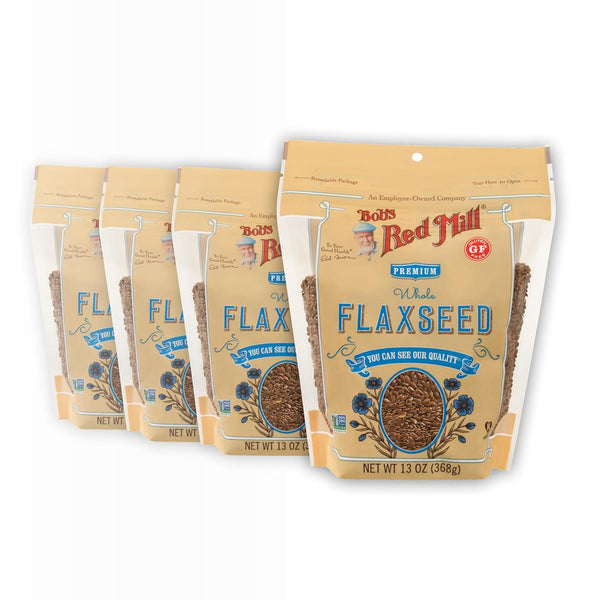 Bob's Red Mill Organic Brown Flaxseeds, Gluten-Free, Case of 4 x 13 oz