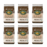 Six packages of Nature's Path Organic Heritage O's on a white background