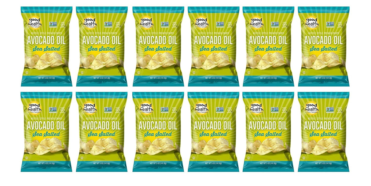 Good Health Avocado Oil Chips with Sea Salt, 5 oz, Pack of 12