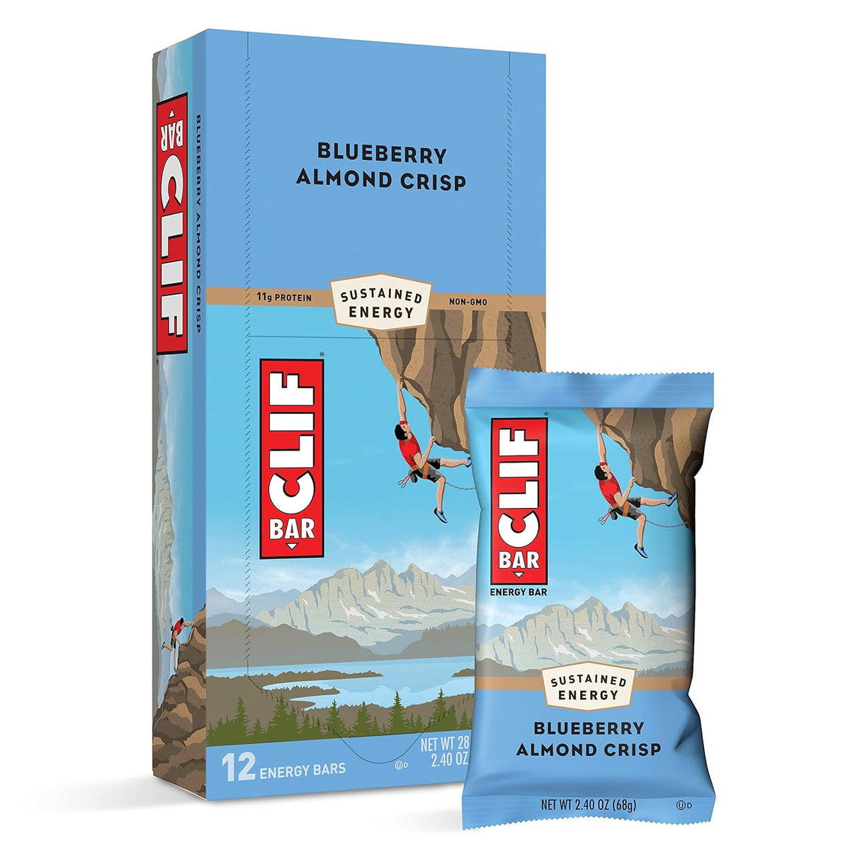 Clif Bar Organic Blueberry Crisp (Pack of 12 - 2.4 Oz.)
