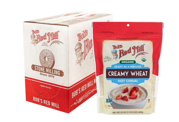 Bob's Red Mill Creamy Wheat Hot Cereal, Case of 4, 24 Oz – Whole Grain Breakfast Cereal