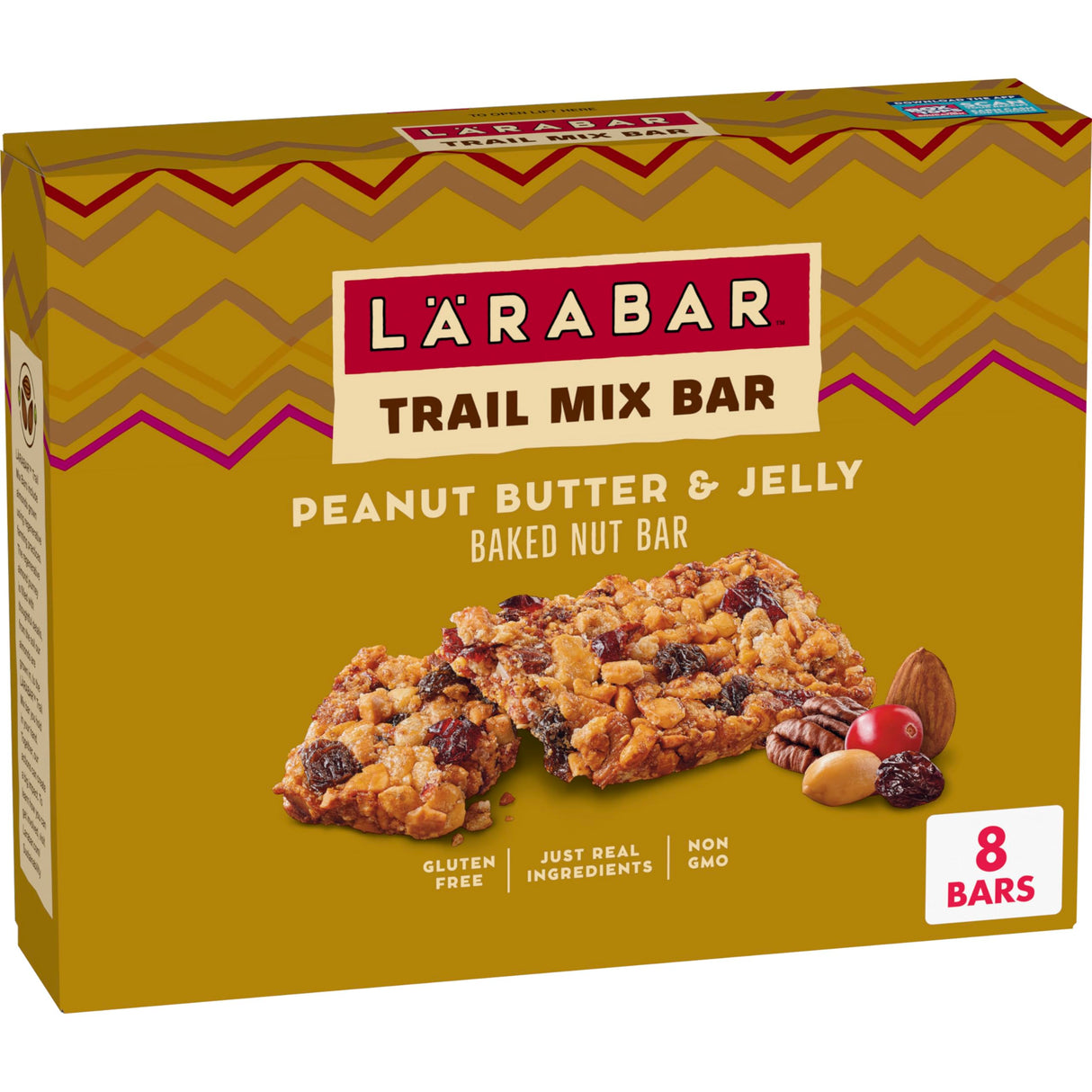 Larabar Trail Mix Peanut Butter Jelly Bar, 1.06 oz (16 Count) - Gluten-Free Snack