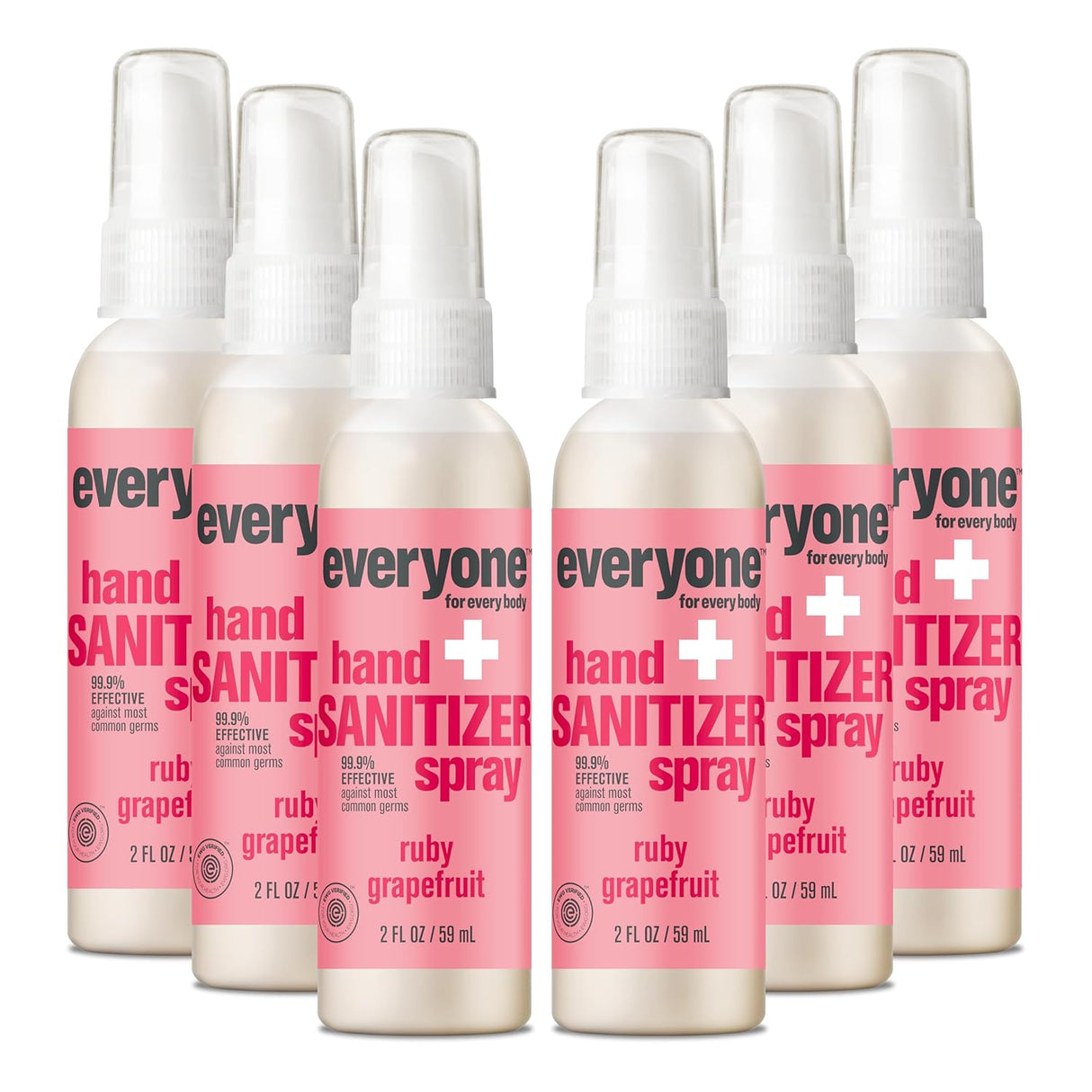 Everyone Hand Sanitizer, Ruby Grapefruit, 2 fl oz, Pack of 6