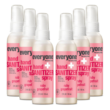 Everyone Hand Sanitizer, Ruby Grapefruit, 2 fl oz, Pack of 6