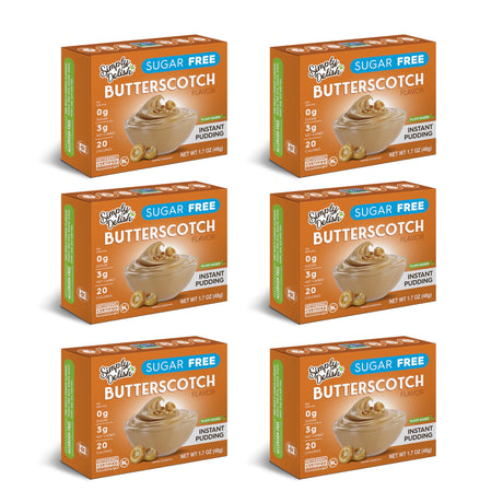 Simply Desserts - Butterscotch Instant Pudding, 1.7 oz (Pack of 6) - Gluten-Free Kosher