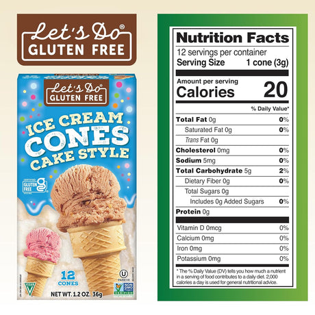 Let's Do Ice Cream Cones, Cake Style, Pack of 12, 1.2 Oz Each