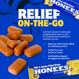 Honees Milk and Honey Filled Bite-Sized Soft Caramel Drops, Pack of 24, 1.5 Oz.