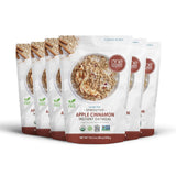Multiple packages of Apple Cinnamon Instant Oatmeal with visible branding on a white background