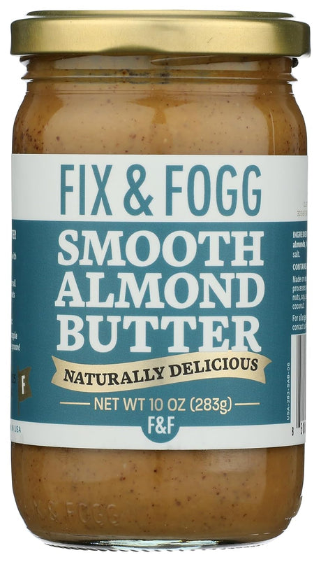 Fix & Fogg Almond Butter, Smooth, 10 Oz., Case of 6