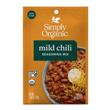 Simply Organic Mild Chili Seasoning Mix Case of 12 1 Oz Packets