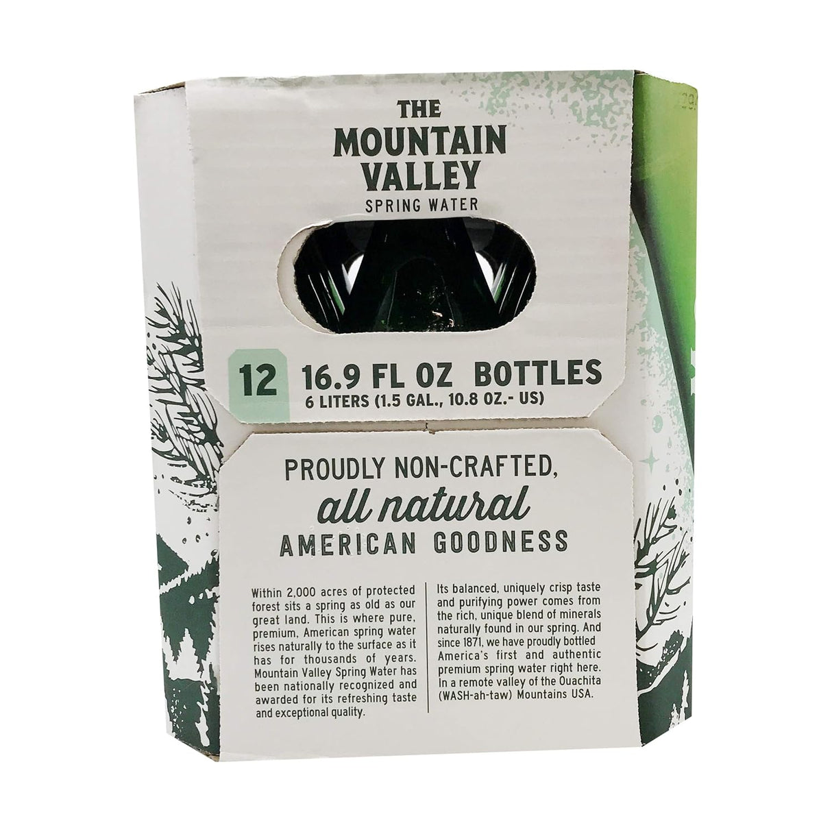 Mountain Valley Spring Water, 16.9 FL OZ, Case of 12, Pure Natural Hydration