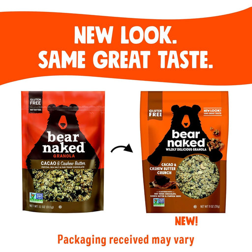 Bear Naked Granola - Cacao Cashew Butter Crunch (Pack of 6 - 11 Oz.) - Cozy Farm 