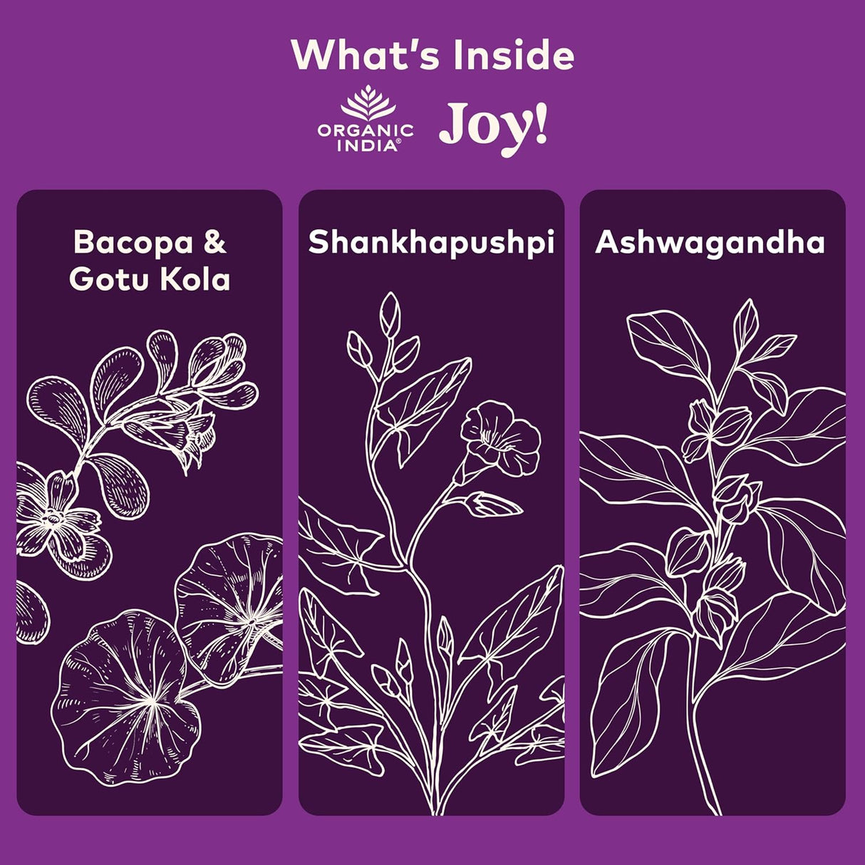 Organic India Joy! Whole Herb Supplement, 90 Veggie Caps