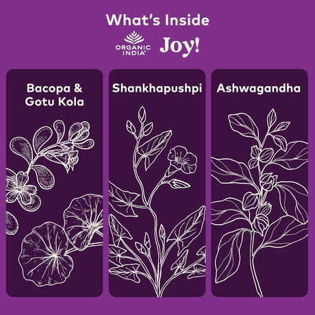 Organic India Joy! Whole Herb Supplement, 90 Veggie Caps