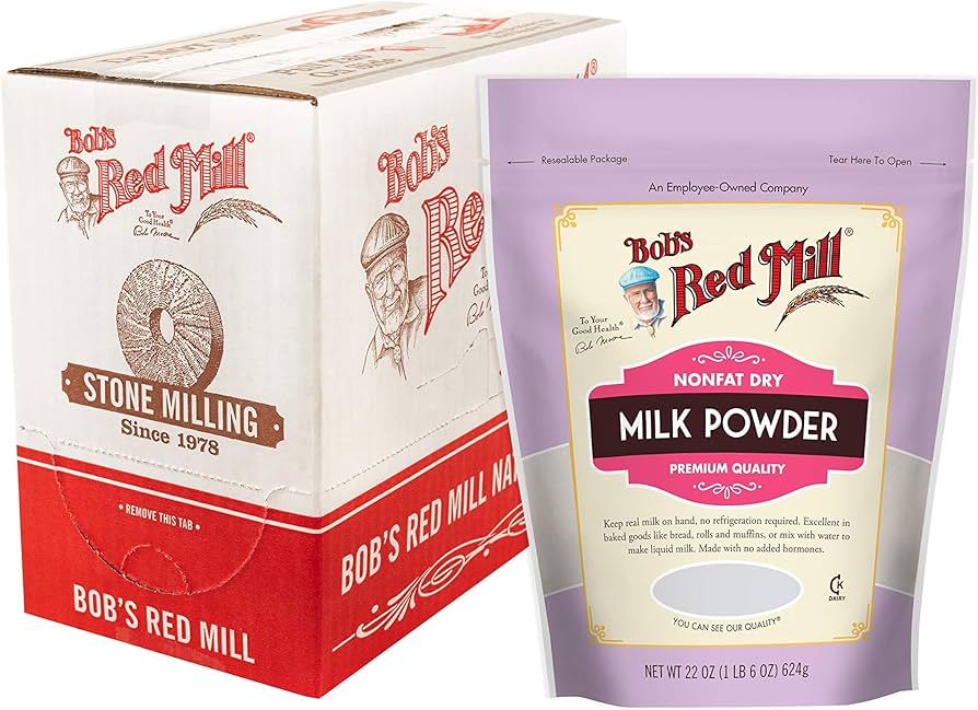 Bob's Red Mill Non-Fat Dry Milk Powder, Case of 4, 22 oz