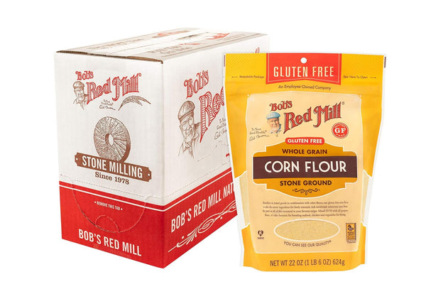 Bob's Red Mill Gluten-Free Corn Flour, 22 oz, Pack of 4