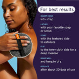 Clean Logic Detox Charcoal Body Exfoliator, Dual Texture, Pack of 3