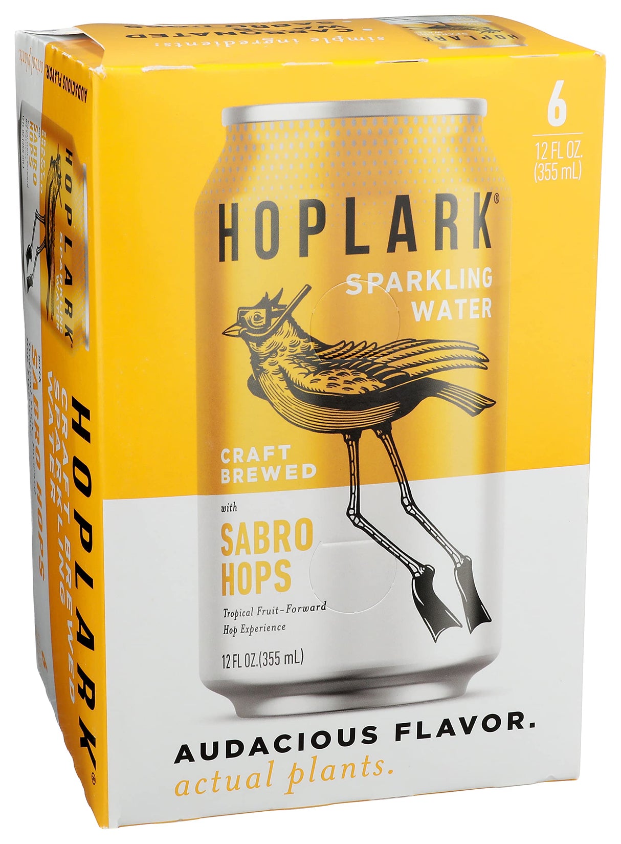 Hoplark Hoptea - Sparkling Water Sabro Hops, 6/12 fl oz (Pack of 4) - Gluten-Free Beverage