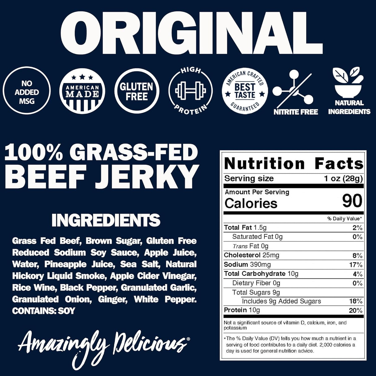 Field Trip Korean BBQ Beef Jerky, Gluten-Free, 2.2 oz, Pack of 9