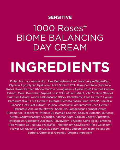 Andalou Naturals Biome Balancing Sensitive Face Cream, Gluten-Free, 1.7 Oz.