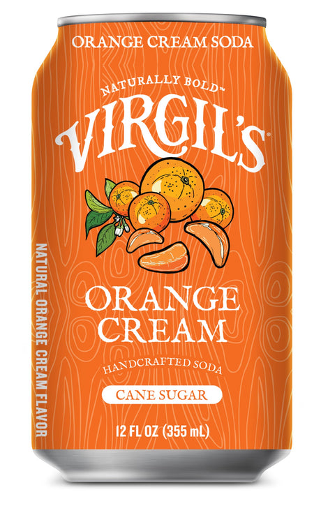 Virgil's Orange Cream Soda, 4/12 fl oz (Pack of 6) - Gluten-Free Kosher
