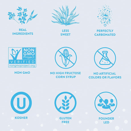 Collection of health and safety icons with text on a light blue background