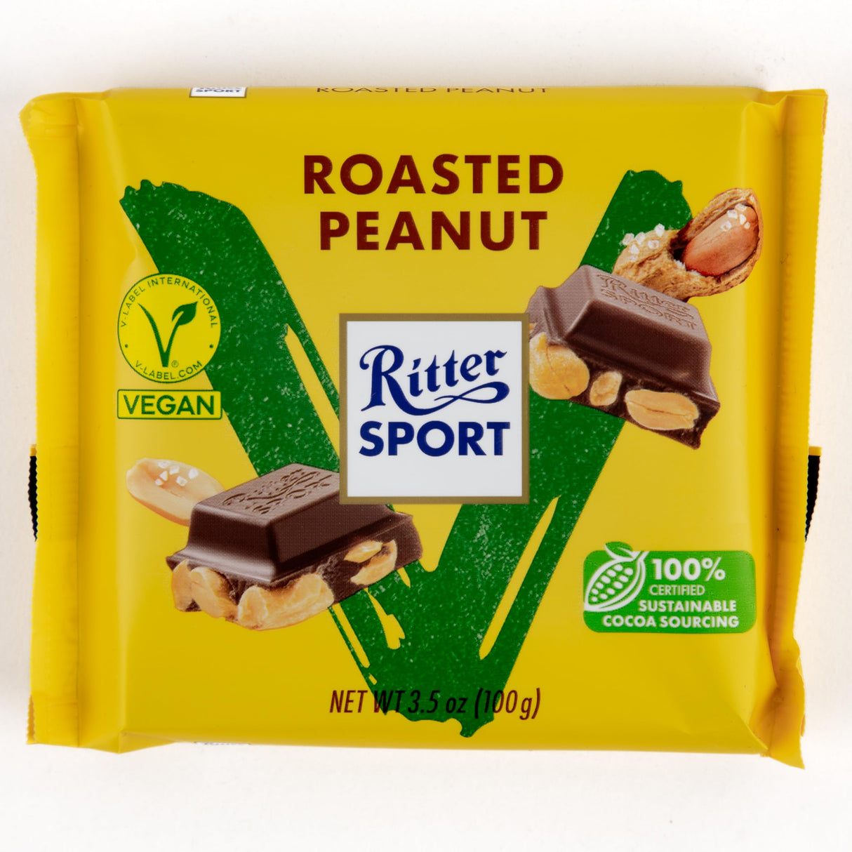 Ritter Sport - Roasted Salted Peanut Bar, 3.5 oz (Pack of 11) - German Chocolate Candy