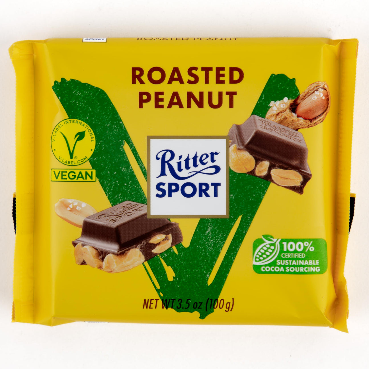 Ritter Sport - Roasted Salted Peanut Bar, 3.5 oz (Pack of 11) - German Chocolate Candy