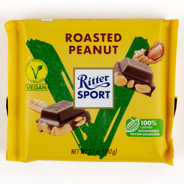 Ritter Sport - Roasted Salted Peanut Bar, 3.5 oz (Pack of 11) - German Chocolate Candy