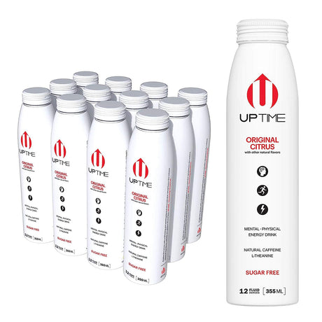 Uptime Energy Drink: Citrus, Sugar Free, Zero Calories (Pack of 12 - 12 Fl Oz) - Cozy Farm 