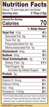 Bob's Red Mill Organic Flaxseed Meal Golden, Pack of 4, 16 Oz