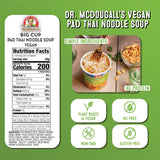 Dr. McDougall's Plant-Based Pad Thai Noodle Soup Big Cup, Pack of 6, 2 Oz.