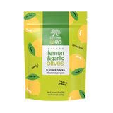 Divina Olives - Lemon & Garlic Pitted, 6.35 oz (Pack of 6) - Gluten-Free Greek Olives