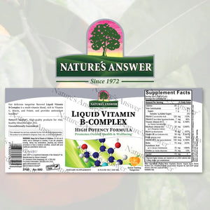 Nature's Answer Liquid Vitamin B-Complex label on a white background