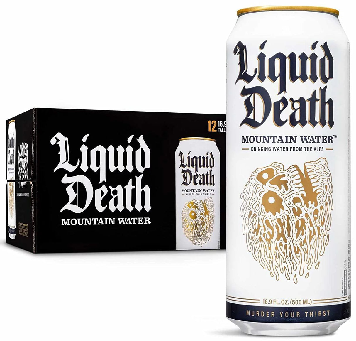 Liquid Death - Spk Mtn Water 100% Berry Can - Case Of 1-12/16.9 - Cozy Farm 