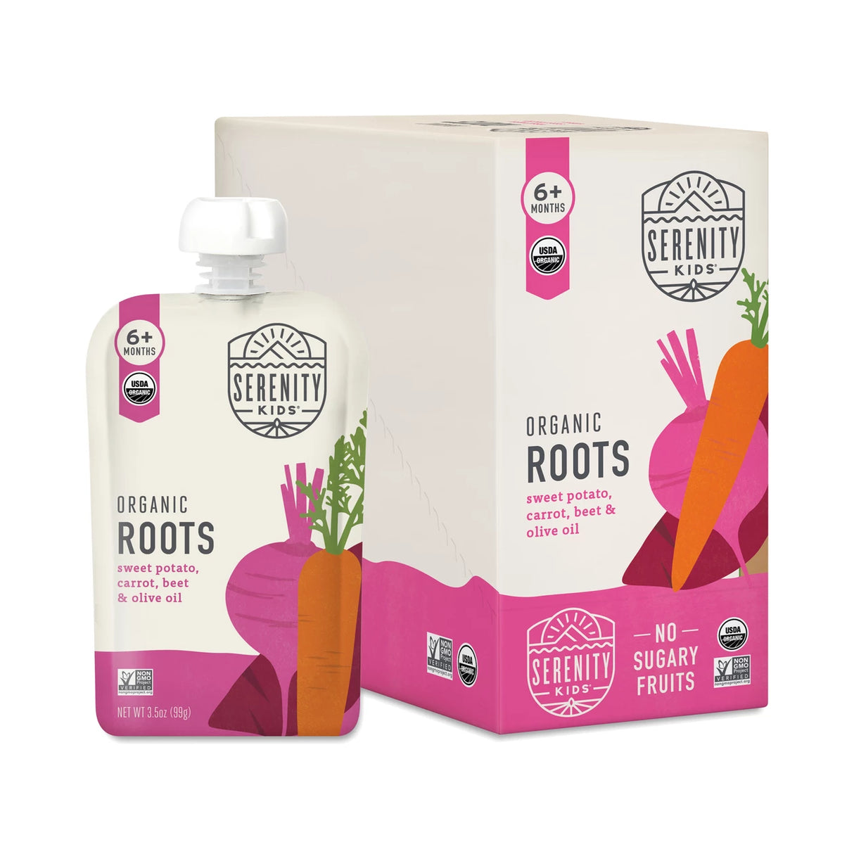 Serenity Kids Pouch Roots (Pack of 6 - 3.5 Oz.)
