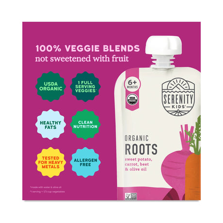 Serenity Kids Pouch Roots (Pack of 6 - 3.5 Oz.)