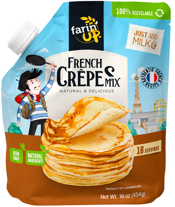 Farin'Up French Crepes Mix, 16 oz (Pack of 6) - Cozy Farm 