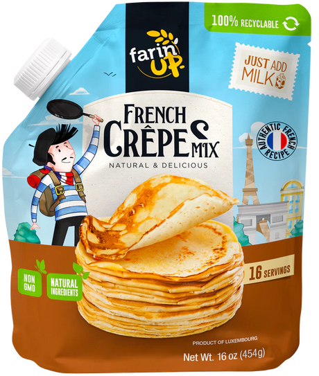 Farin'Up French Crepes Mix, 16 oz (Pack of 6) - Cozy Farm 