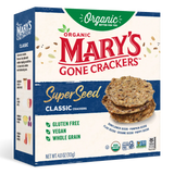 Box of Mary's Gone Crackers SuperSeed Classic Crackers on a white background