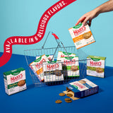 Basket filled with various boxes of Mary's Gone Crackers on a blue background