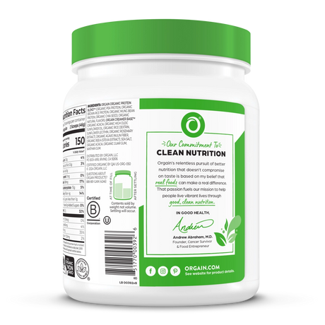 Orgain Organic Plant-Based Protein Powder - Sweet Vanilla Bean (2.03 Lbs)