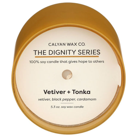 Calyan Wax Co - Soy Candle Vetiver Tonka, 5.3 oz (Pack of 6) - Aromatherapy Home Fragrance